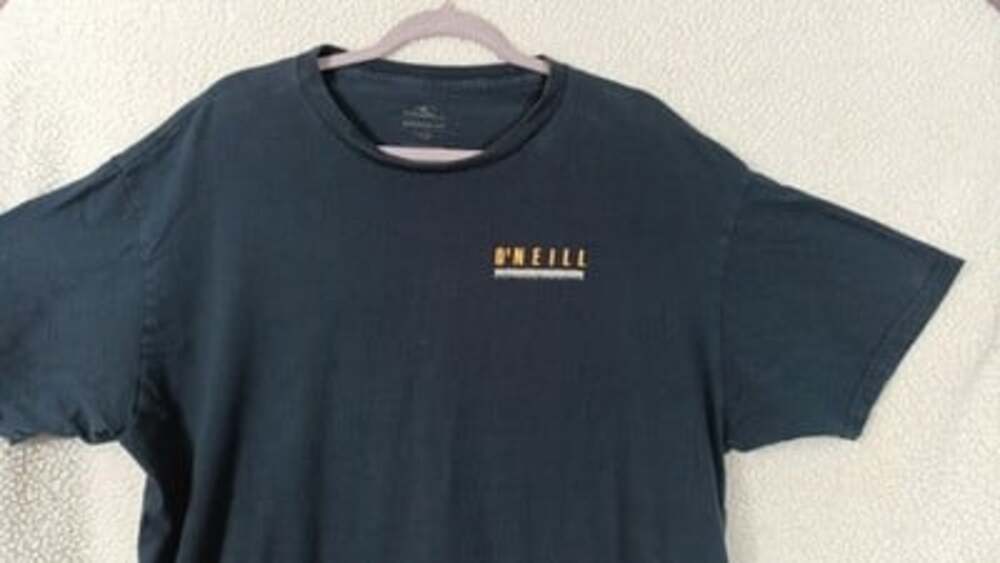 O'Neill Navy Blue 2-Sided Graphic T Shirt Men's Size XL Palm Tree Sunset Modern - Picture 7 of 9